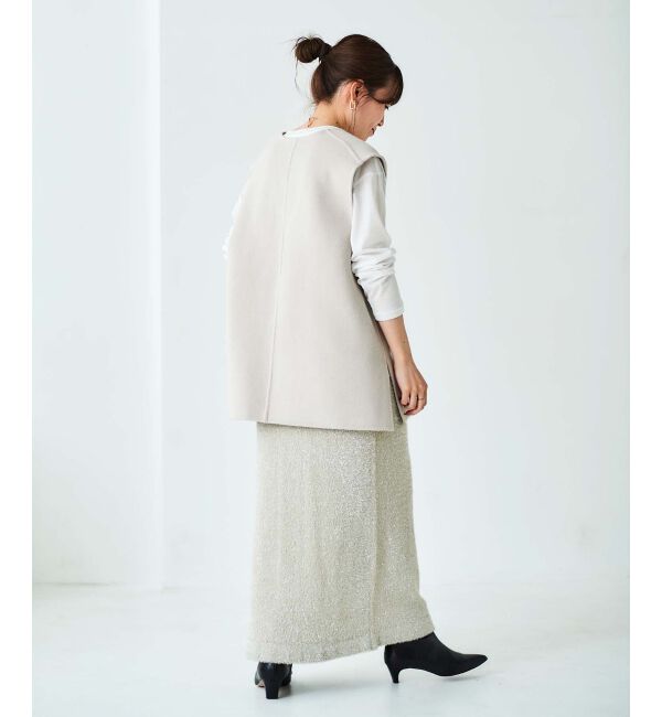 le.coeur blanc「リバーVネックベスト」|ベスト・ジレ|