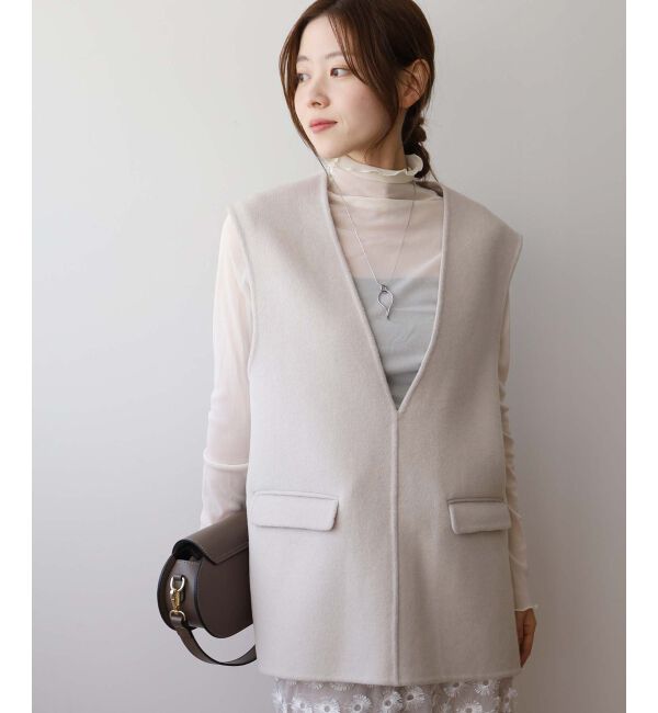 le.coeur blanc「リバーVネックベスト」|ベスト・ジレ|