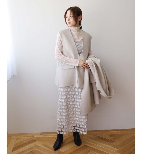 le.coeur blanc「リバーVネックベスト」|ベスト・ジレ|