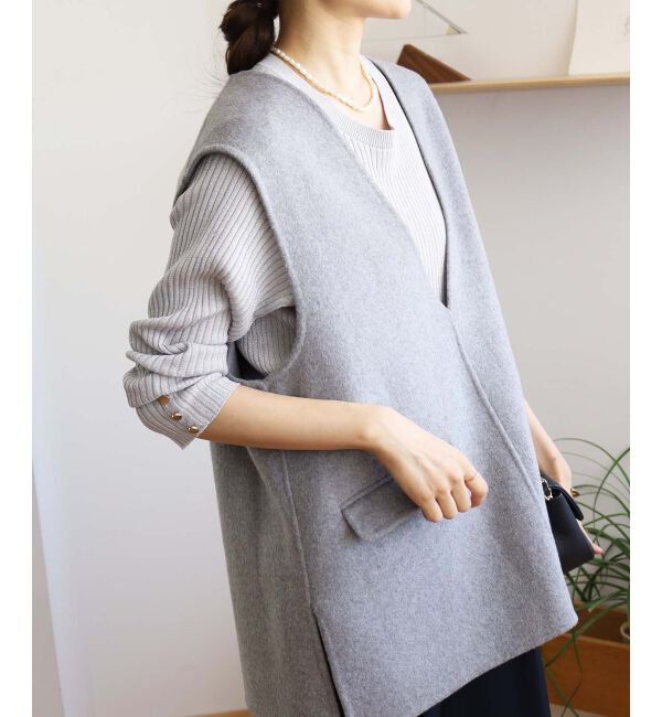 le.coeur blanc「リバーVネックベスト」|ベスト・ジレ|