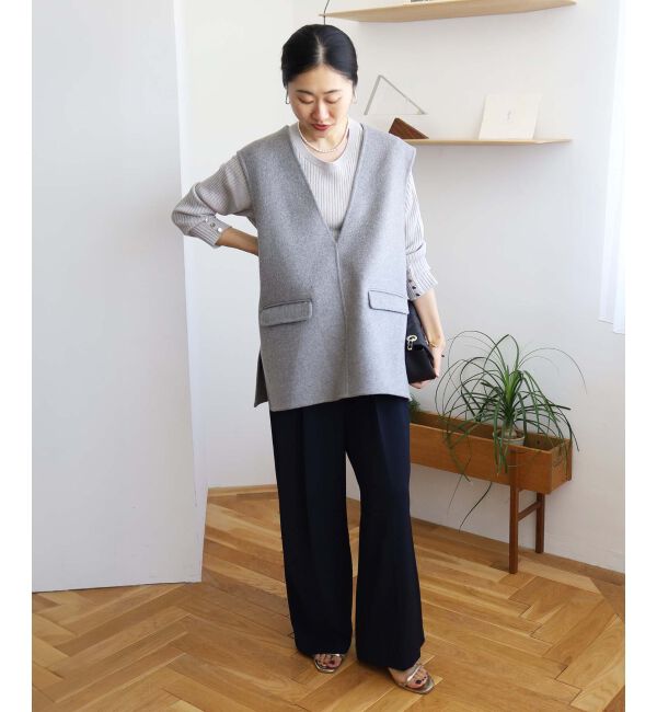 le.coeur blanc「リバーVネックベスト」|ベスト・ジレ|