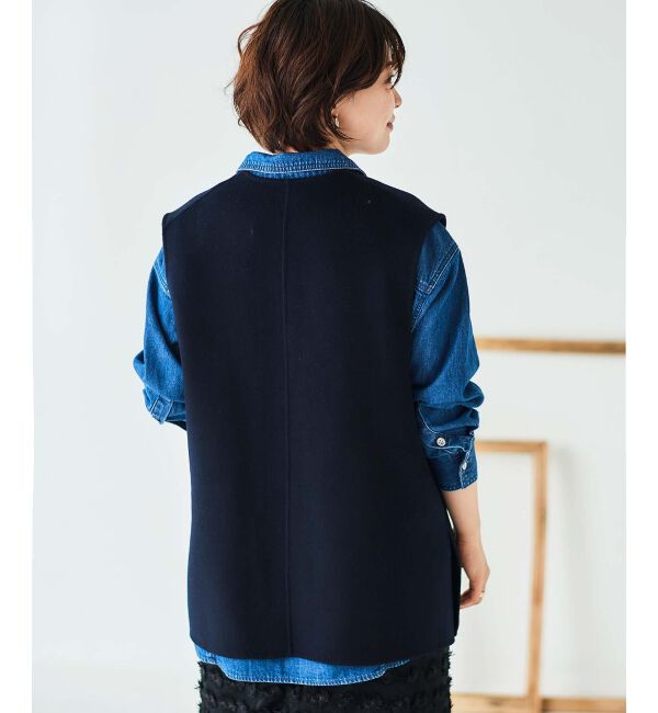 le.coeur blanc「リバーVネックベスト」|ベスト・ジレ|