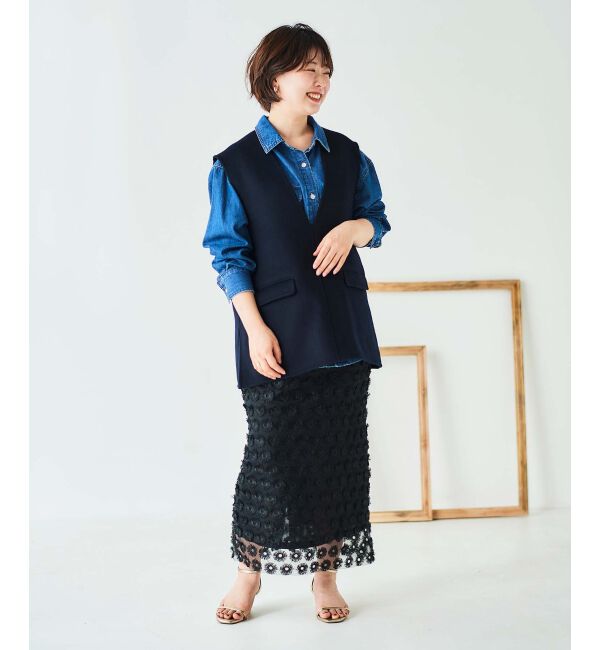 le.coeur blanc「リバーVネックベスト」|ベスト・ジレ|