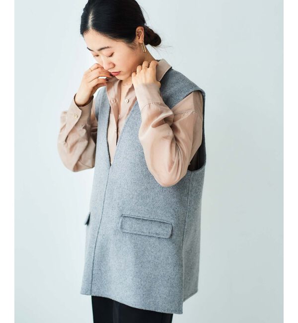 le.coeur blanc「リバーVネックベスト」|ベスト・ジレ|