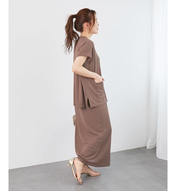  「リネンタッチミラノリブセットアップ」|ワンピース|