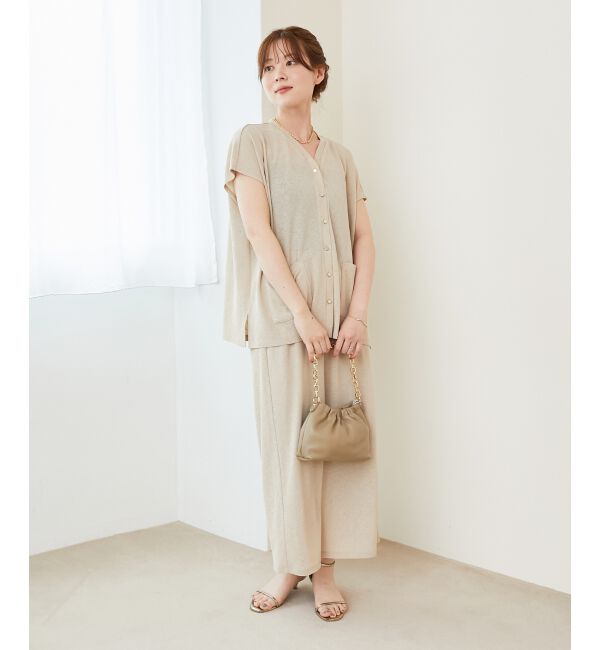 「リネンタッチミラノリブセットアップ」|ワンピース|