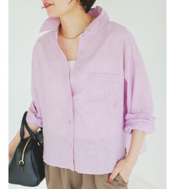  「コットン麻コンパクトシャツ」|シャツ・ブラウス|