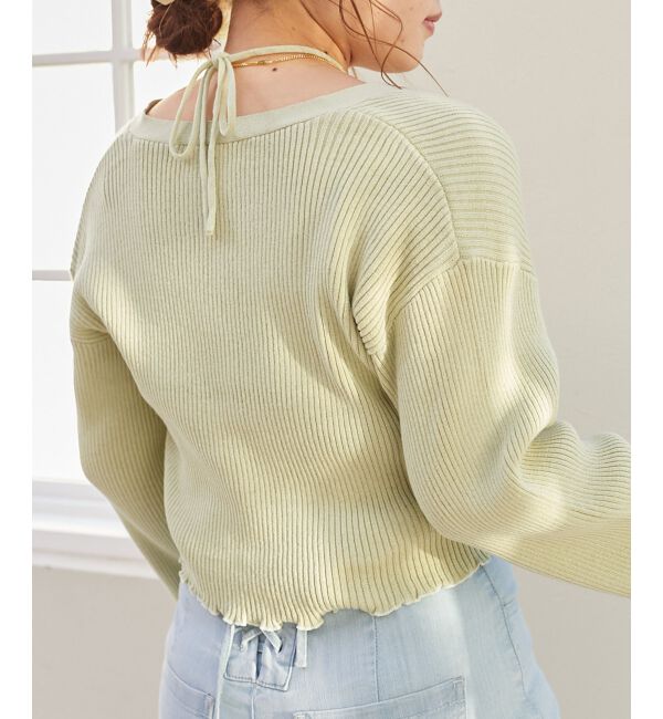 MAJESTICLEGON「キャミsetプレートニットカーデ」|ニット・セーター|