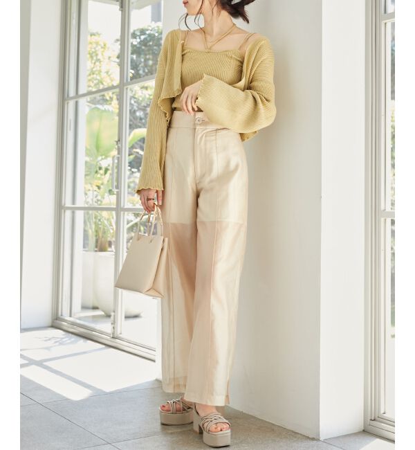 MAJESTICLEGON「キャミsetプレートニットカーデ」|ニット・セーター|