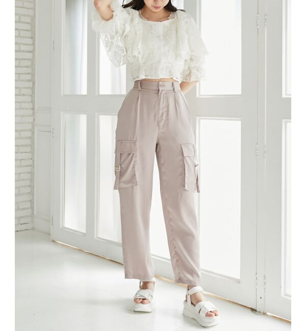 MAJESTICLEGON「クロップドフリルブラウス」|シャツ・ブラウス|