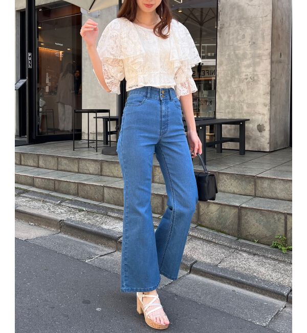 MAJESTICLEGON「クロップドフリルブラウス」|シャツ・ブラウス|