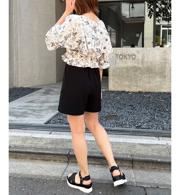 MAJESTICLEGON「クロップドフリルブラウス」|シャツ・ブラウス|