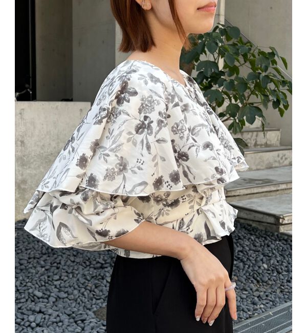 MAJESTICLEGON「クロップドフリルブラウス」|シャツ・ブラウス|