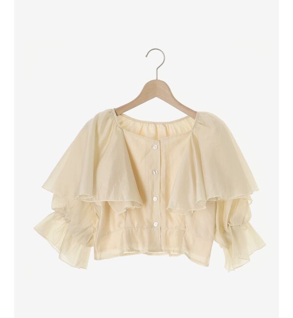 MAJESTICLEGON「クロップドフリルブラウス」|シャツ・ブラウス|