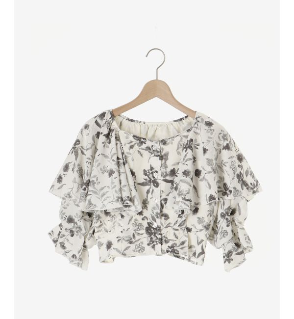 MAJESTICLEGON「クロップドフリルブラウス」|シャツ・ブラウス|