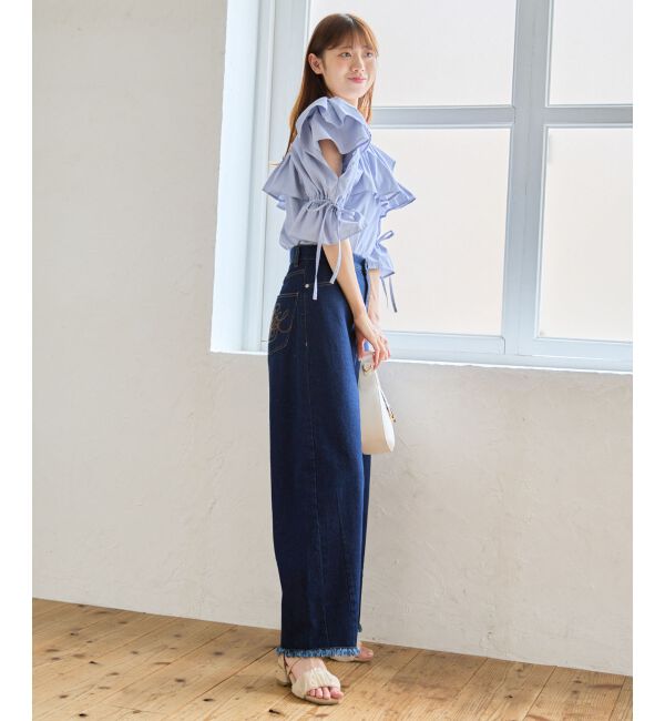 MAJESTICLEGON「キャンディスリーブフリルブラウス」|シャツ・ブラウス|