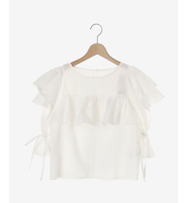 MAJESTICLEGON「キャンディスリーブフリルブラウス」|シャツ・ブラウス|