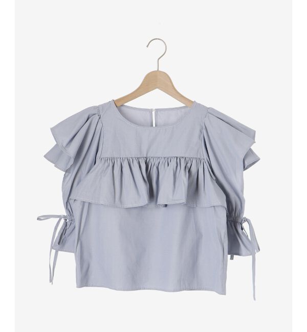 MAJESTICLEGON「キャンディスリーブフリルブラウス」|シャツ・ブラウス|