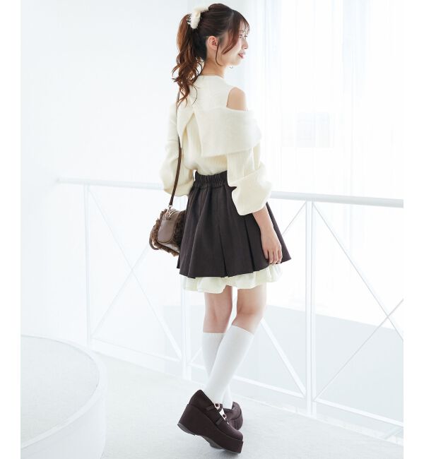  「アソートデザインリボンニットトップス」|ニット・セーター|