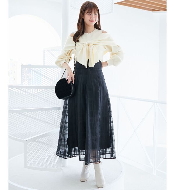  「アソートデザインリボンニットトップス」|ニット・セーター|