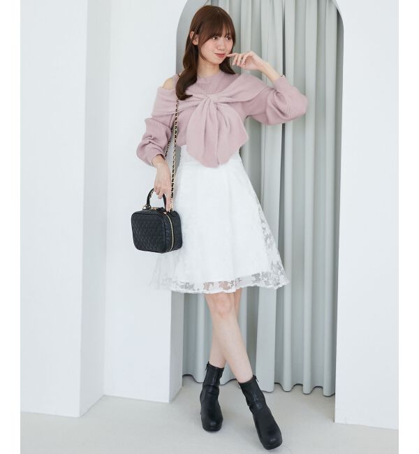  「アソートデザインリボンニットトップス」|ニット・セーター|