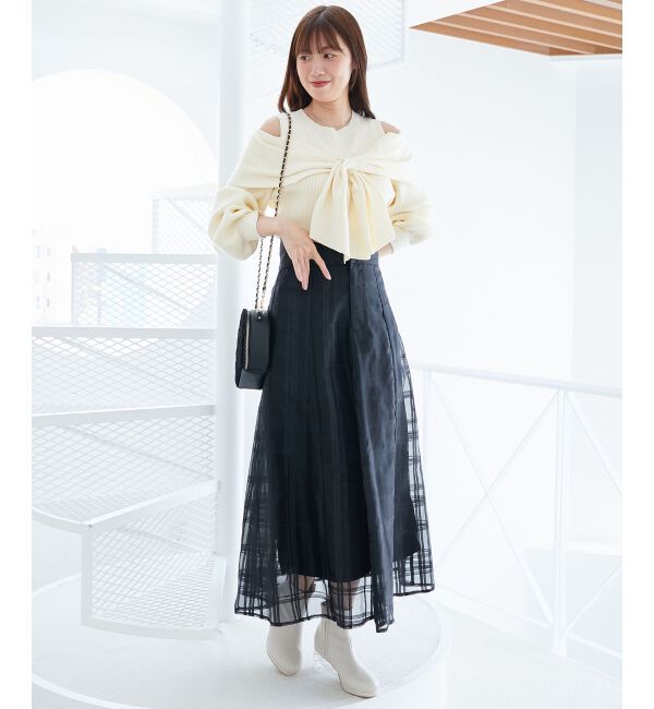  「アソートデザインリボンニットトップス」|ニット・セーター|