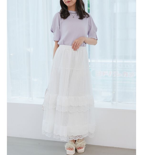  「ティアードレースフリルスカート」|スカート|