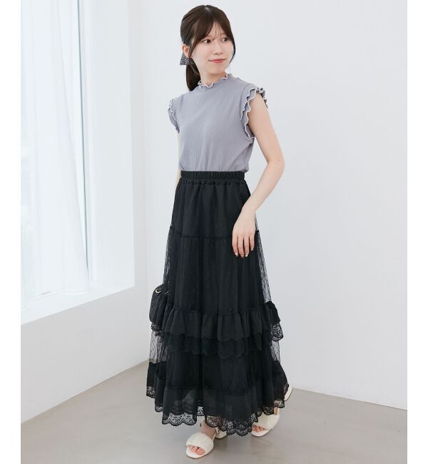  「ティアードレースフリルスカート」|スカート|