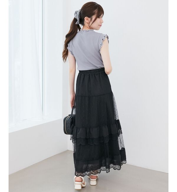  「ティアードレースフリルスカート」|スカート|