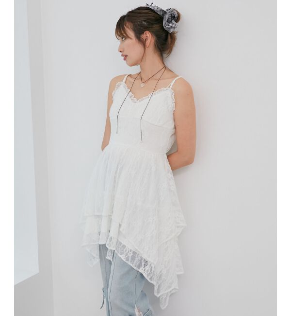  「イレヘムティアードミニキャミワンピ」|ワンピース|