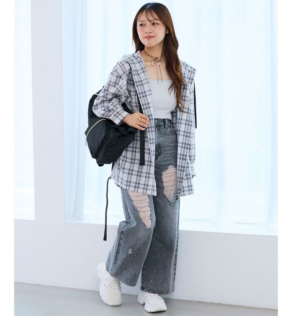  「フード付きルーズシャツ」|シャツ・ブラウス|