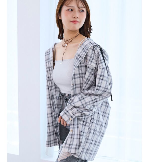  「フード付きルーズシャツ」|シャツ・ブラウス|