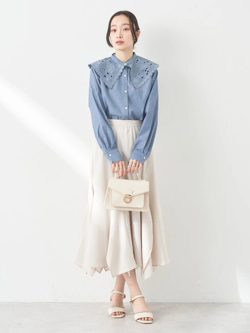 earth music&ecology「2way刺繍衿ブラウス」|シャツ・ブラウス|