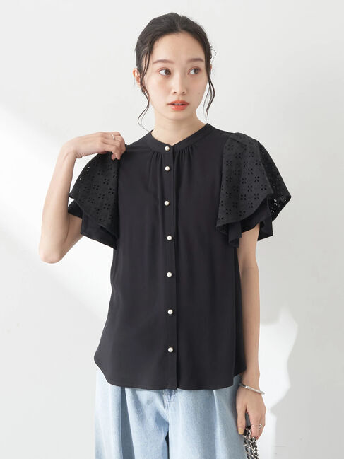 earth music&ecology「レースラッフルブラウス」|シャツ・ブラウス|