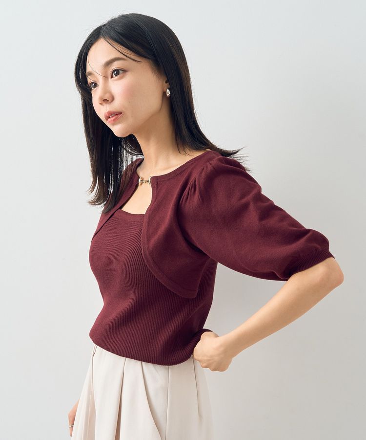 earth music&ecology「ビット付きニットプルオーバー」|ニット・セーター|