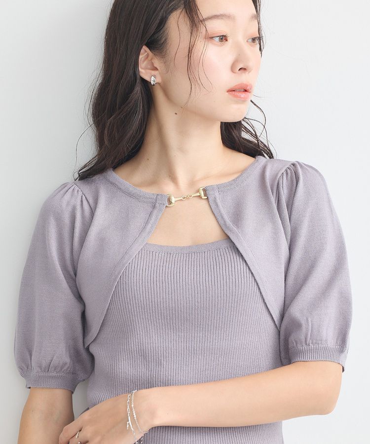 earth music&ecology「ビット付きニットプルオーバー」|ニット・セーター|Gray