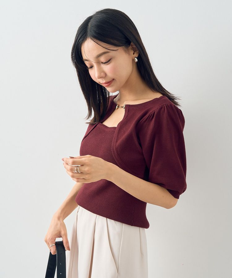 earth music&ecology「ビット付きニットプルオーバー」|ニット・セーター|