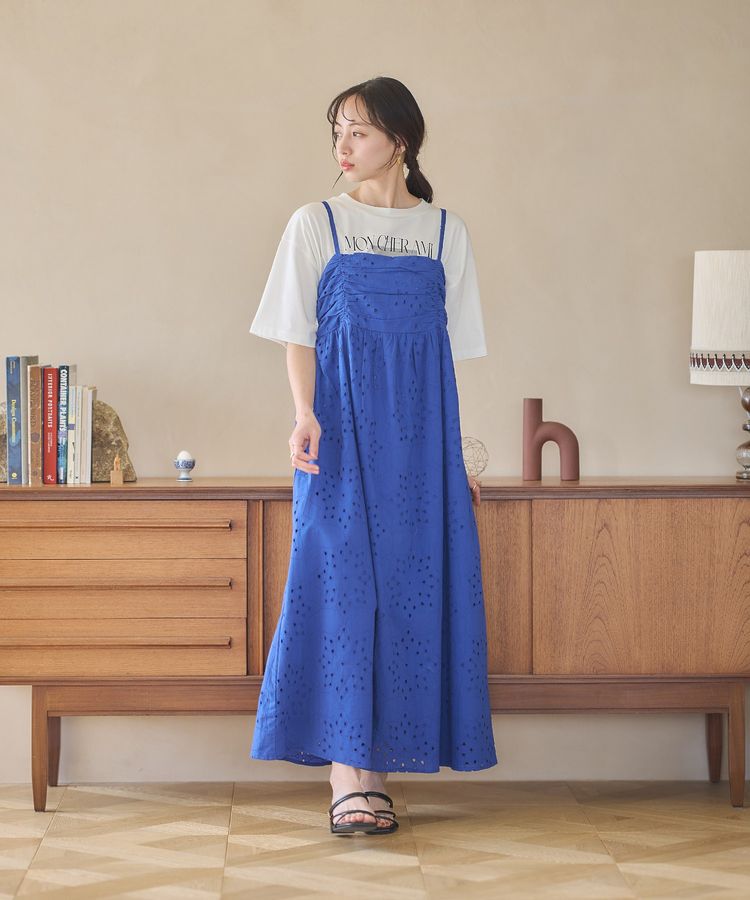 earth music&ecology「シフリー刺繍キャミワンピース」|ワンピース|