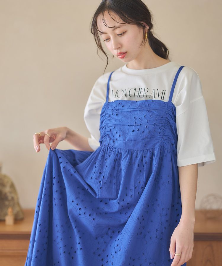 earth music&ecology「シフリー刺繍キャミワンピース」|ワンピース|