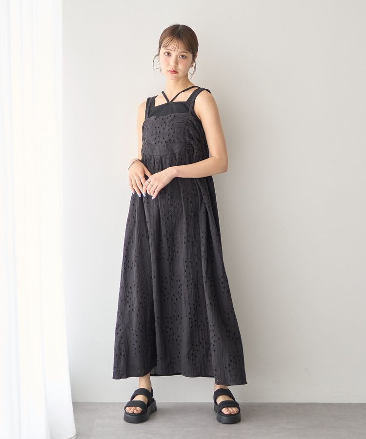 earth music&ecology「シフリー刺繍キャミワンピース」|ワンピース|