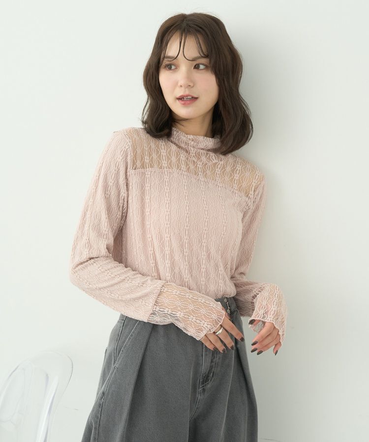 earth music&ecology「あったかレースプルオーバー」|Tシャツ・カットソー|