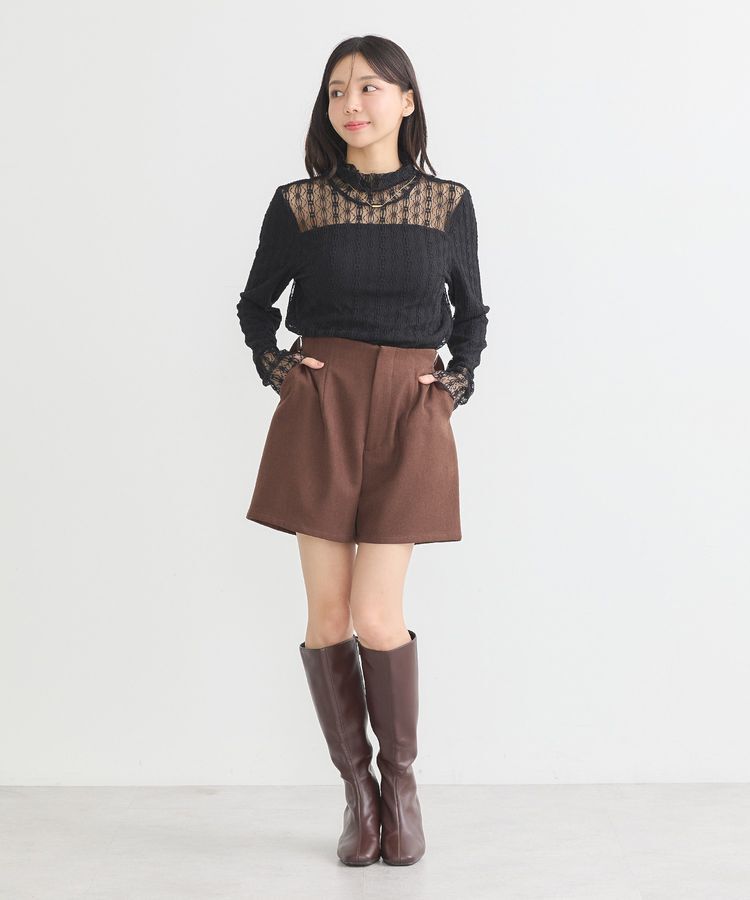 earth music&ecology「あったかレースプルオーバー」|Tシャツ・カットソー|