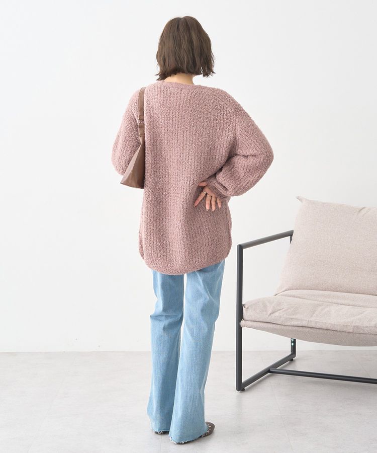 earth music&ecology「セルフカットストレッチフレアデニムパンツ」|デニム|