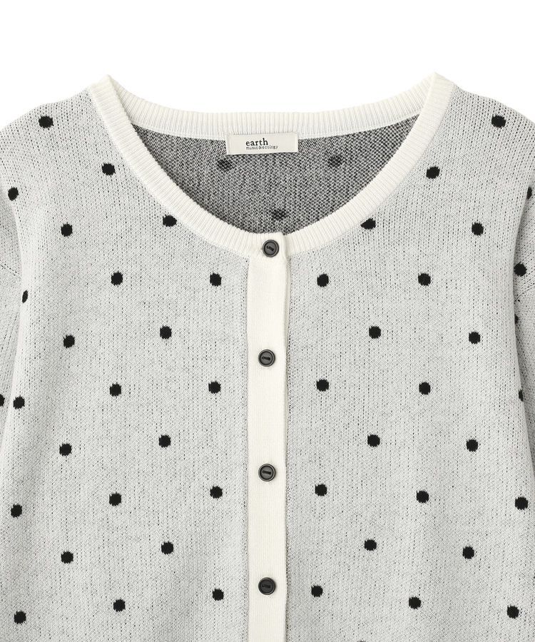 earth music&ecology「ドットジャガードカーディガン」|カーディガン|