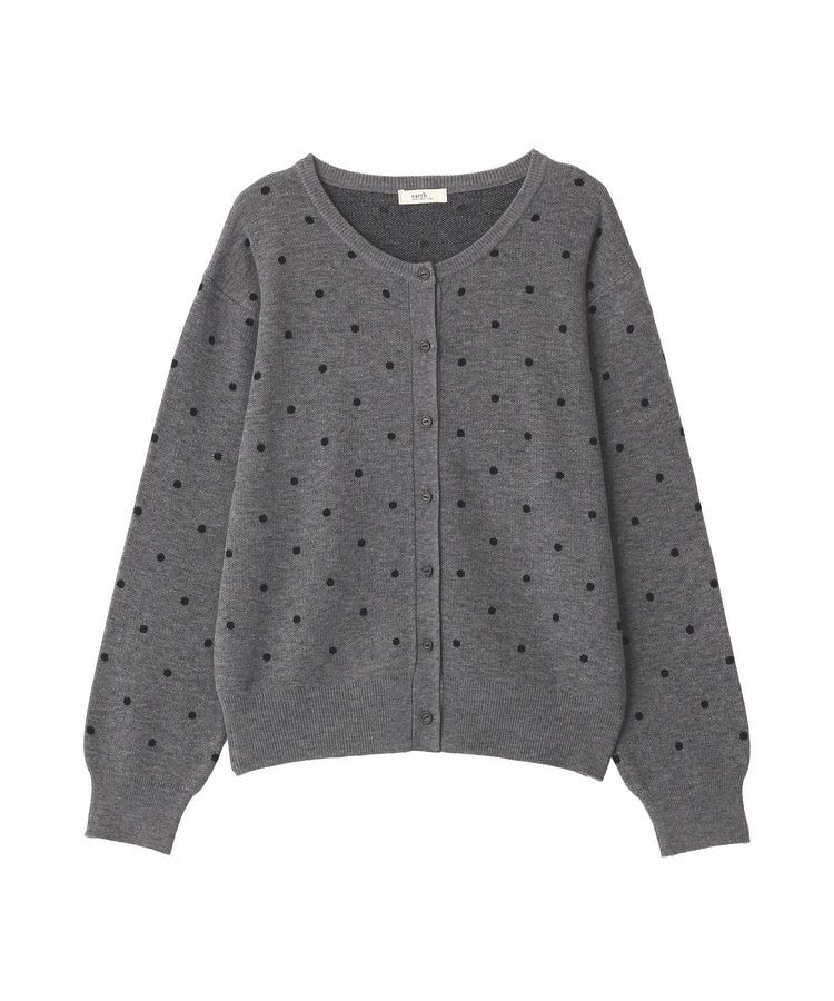 earth music&ecology「ドットジャガードカーディガン」|カーディガン|