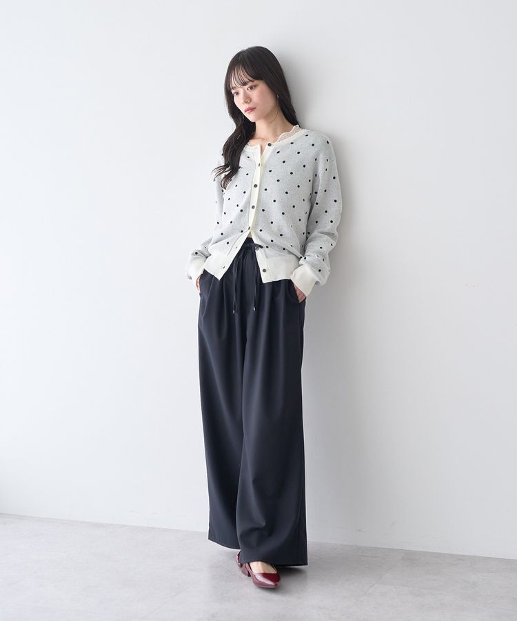 earth music&ecology「ドットジャガードカーディガン」|カーディガン|