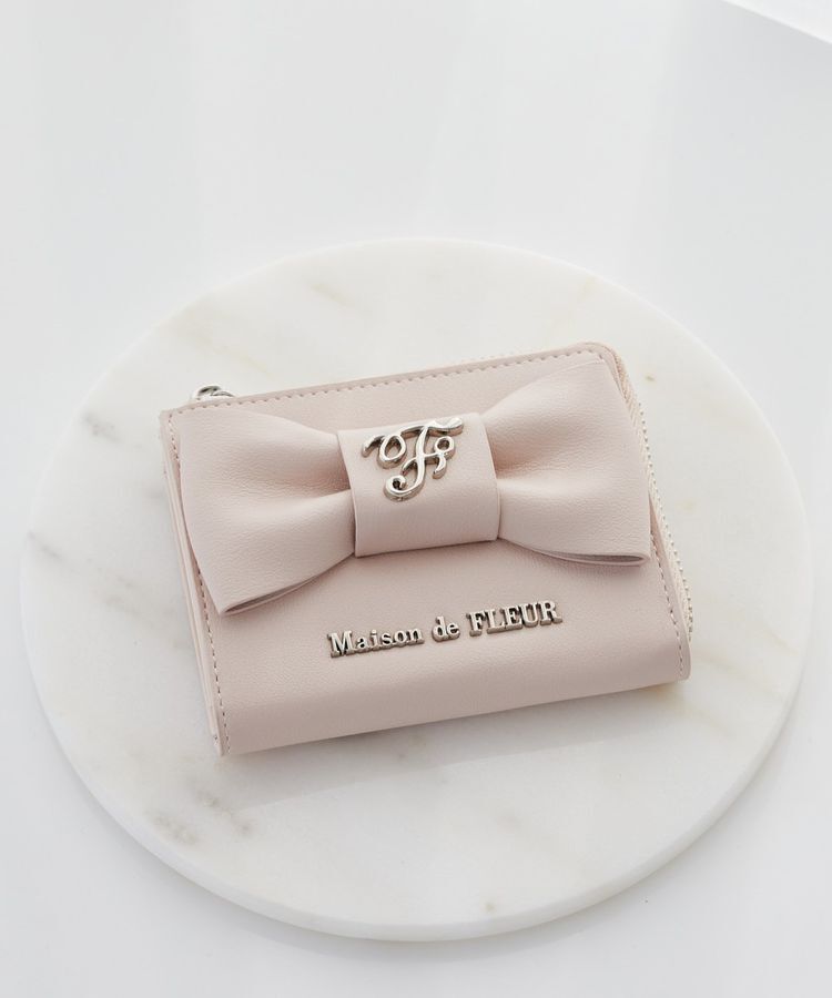 Maison de FLEUR「ベルトリボンフラグメントケース」|財布|ピンク