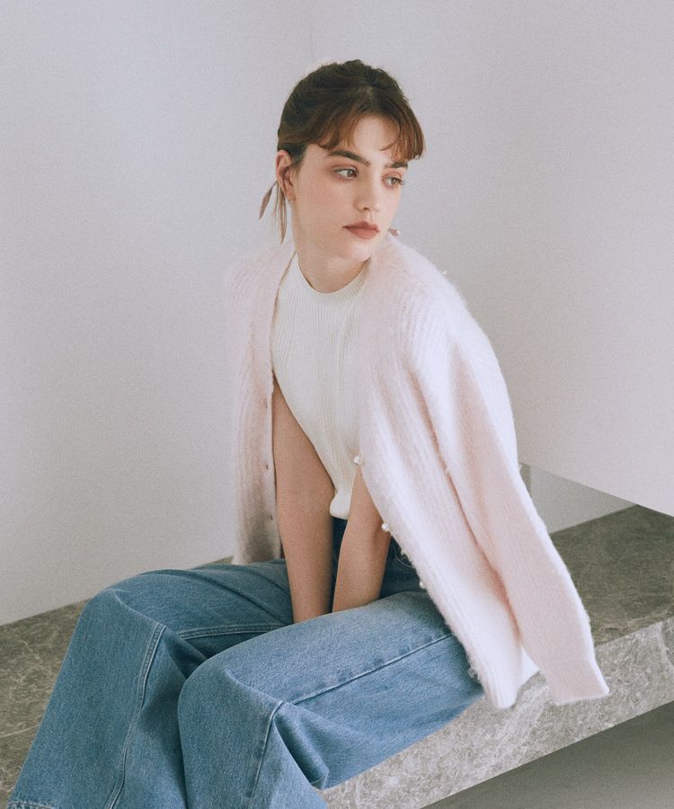 Maison de FLEUR Petite Robe「フェザーヤーンカーディガン」|カーディガン|