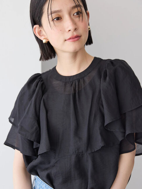 AMERICAN HOLIC「接触冷感シアーフリルブラウス」|シャツ・ブラウス|