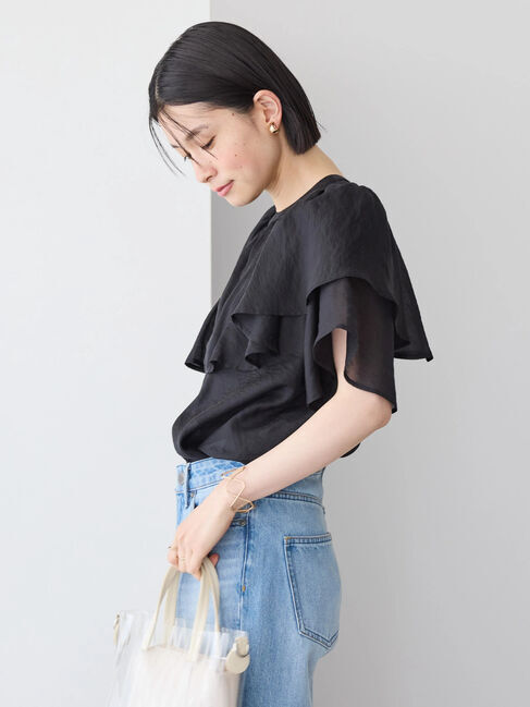 AMERICAN HOLIC「接触冷感シアーフリルブラウス」|シャツ・ブラウス|